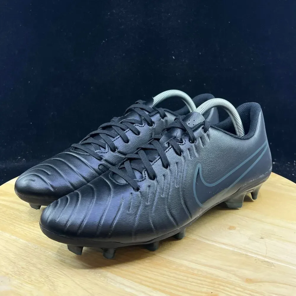 Nike Tiempo Legend 10 Club Fg/Mg Black-Black-Deep Jungle Sz 9.5 [DV4344-002]